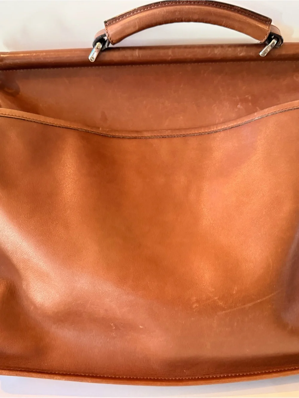 Coach Brown Leather Briefcase with Gold Hardware
